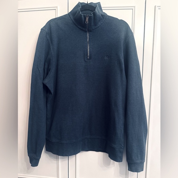 BURBERRY BRIT BLUE LONG SLEEVE CASUAL NOVA CHECK DETAIL SWEATSHIRT/SHIRT Sz xxl - Picture 1 of 7